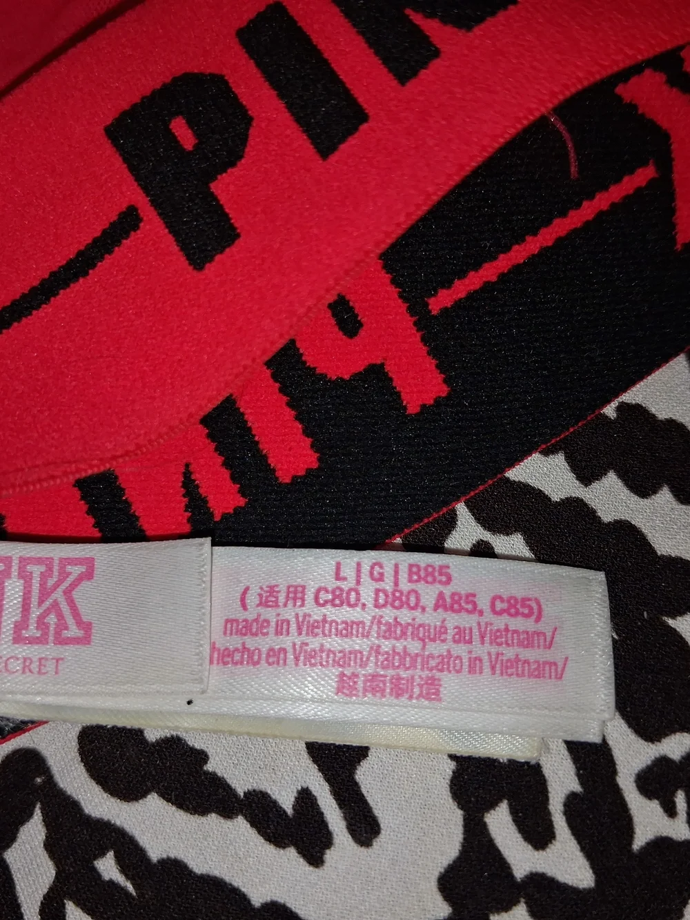 PINK Victoria's Secret Red Lace Halter Bralette with Branded Underband